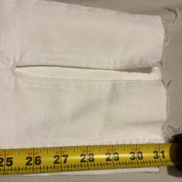 NWT GB High Rise Split Front Distressed Straight Leg Jeans - Picture 10 of 11